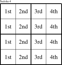 Each column is a group numbered as shown in this Yard figure.