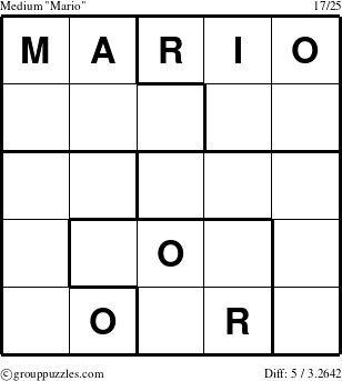 The grouppuzzles.com Medium Mario puzzle for 