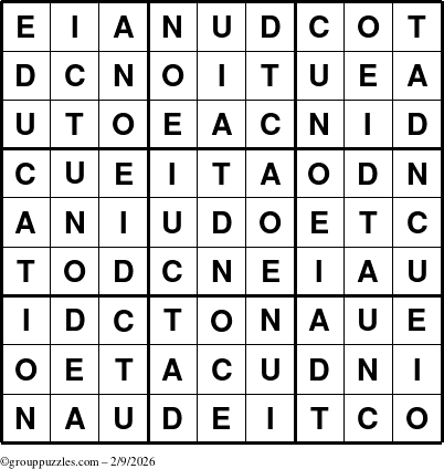 The grouppuzzles.com Answer grid for the Education-c1 puzzle for Monday February 9, 2026