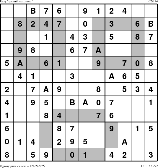 The grouppuzzles.com Easy tpsmith-surprised puzzle for Thursday December 25, 2025