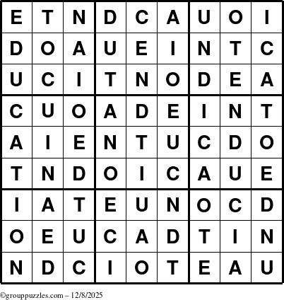 The grouppuzzles.com Answer grid for the Education-c1 puzzle for Monday December 8, 2025