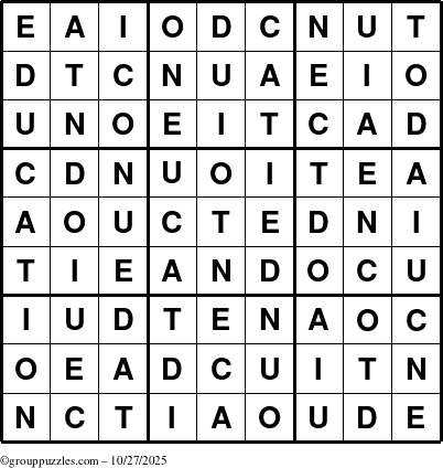 The grouppuzzles.com Answer grid for the Education-c1 puzzle for Monday October 27, 2025