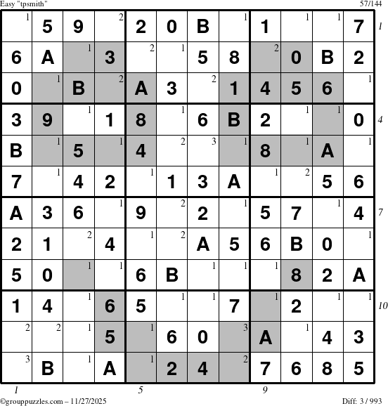 The grouppuzzles.com Easy tpsmith puzzle for Thursday November 27, 2025 with all 3 steps marked