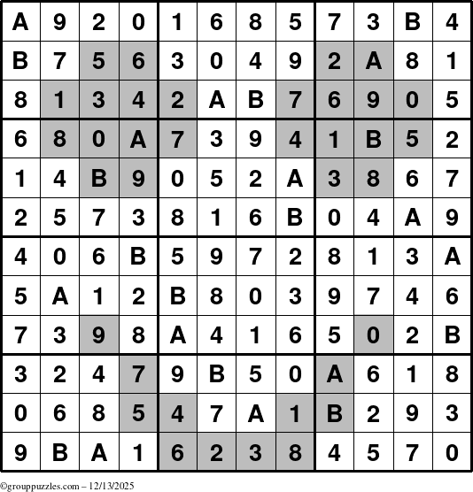 The grouppuzzles.com Answer grid for the tpsmith-silly puzzle for Saturday December 13, 2025