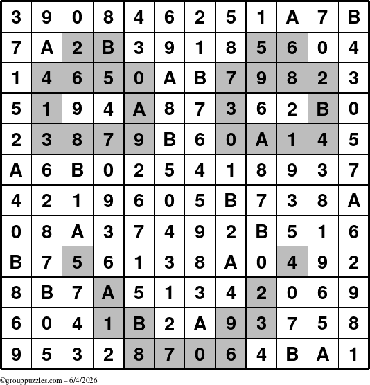 The grouppuzzles.com Answer grid for the tpsmith puzzle for Thursday June 4, 2026