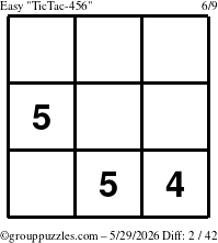 The grouppuzzles.com Easy TicTac-456 puzzle for Friday May 29, 2026
