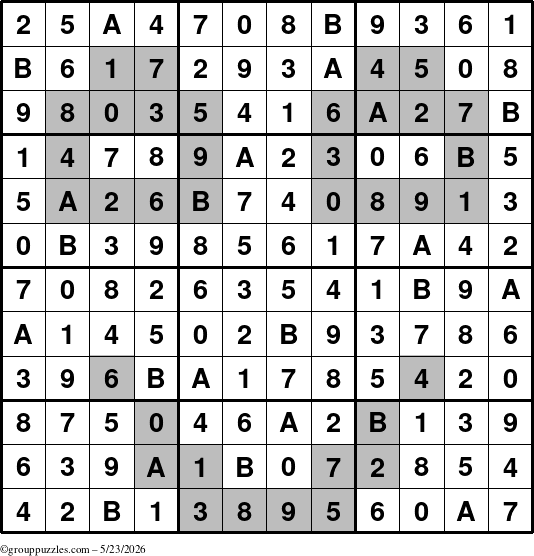 The grouppuzzles.com Answer grid for the tpsmith puzzle for Saturday May 23, 2026