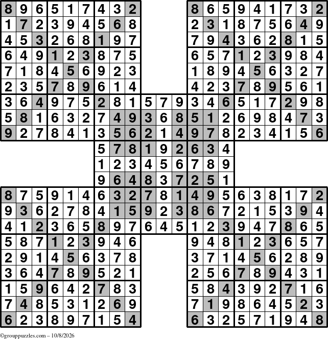 The grouppuzzles.com Answer grid for the cover-HyperXtreme puzzle for Thursday October 8, 2026