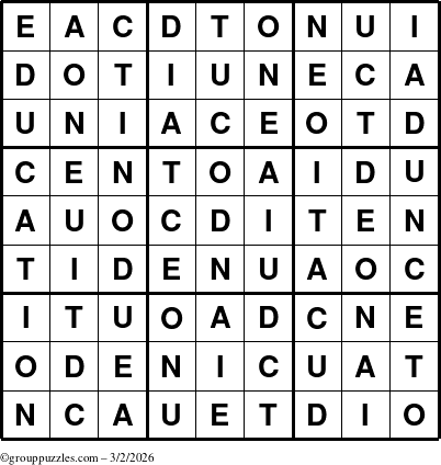 The grouppuzzles.com Answer grid for the Education-c1 puzzle for Monday March 2, 2026