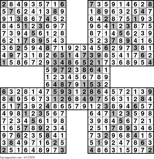 The grouppuzzles.com Answer grid for the cover-HyperXtreme puzzle for Thursday June 12, 2025