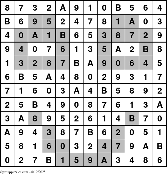 The grouppuzzles.com Answer grid for the tpsmith puzzle for Thursday June 12, 2025