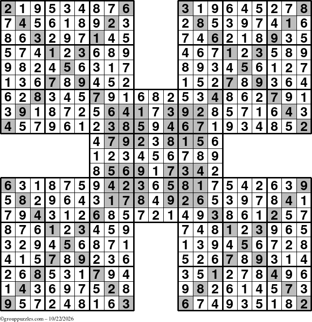 The grouppuzzles.com Answer grid for the cover-HyperXtreme puzzle for Thursday October 22, 2026