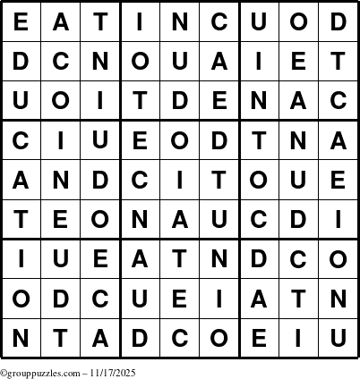 The grouppuzzles.com Answer grid for the Education-c1 puzzle for Monday November 17, 2025