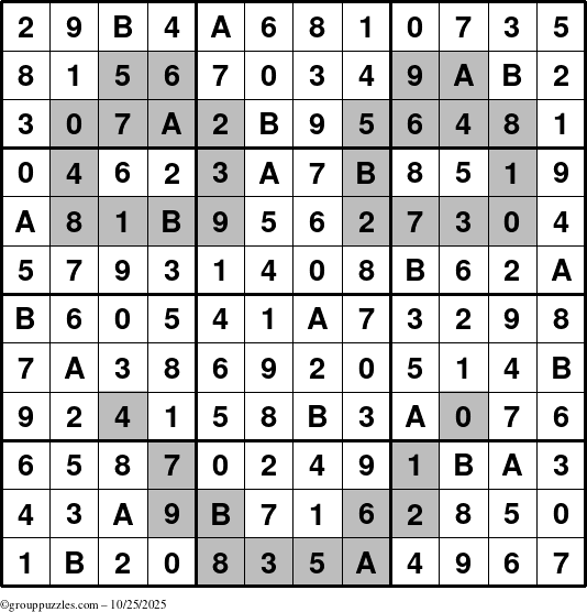 The grouppuzzles.com Answer grid for the tpsmith puzzle for Saturday October 25, 2025