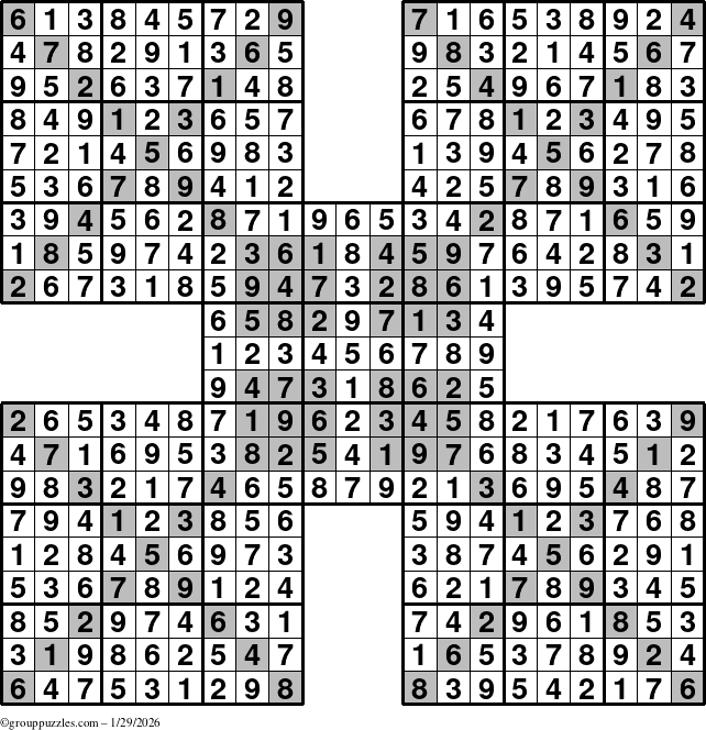 The grouppuzzles.com Answer grid for the cover-HyperXtreme puzzle for Thursday January 29, 2026