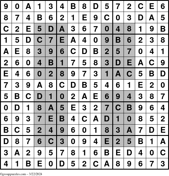 The grouppuzzles.com Answer grid for the HyperSudoku-15 puzzle for Friday March 22, 2024